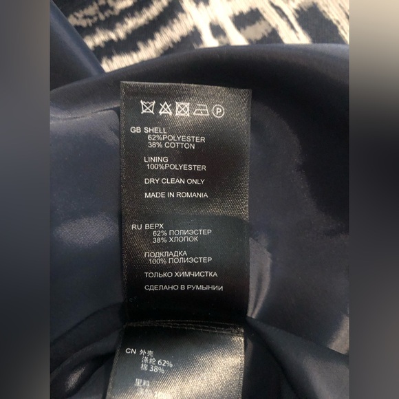 Gorgeous Reiss Peron Dress - silver with navy, size 4 - Picture 7 of 8